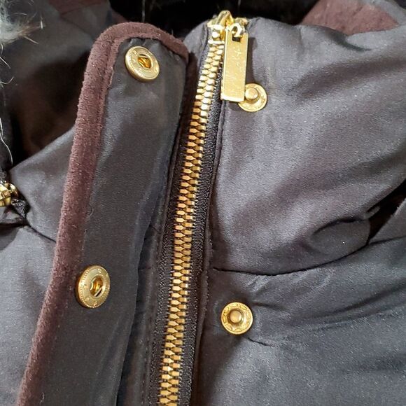 🔹️Intl Details Black Faux Fur Hooded Lined Puffer Jacket Medium - Picture 6 of 13